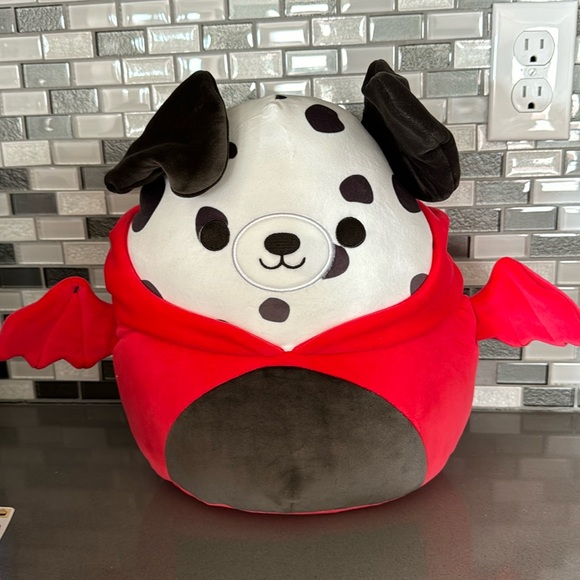 Squishmallow DUSTIN THE DALMATIAN Dante The Demon Costume 12” Halloween 2023 NEW - Picture 3 of 16